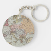 ヨーロッパのヴィンテージの地図 キーホルダー (裏面)