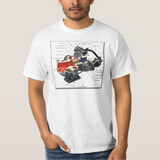 ヨーロッパの乗組員のワイシャツをダビングするターボ Tシャツ
