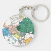 ヨーロッパの人種的な地図 キーホルダー (裏面)