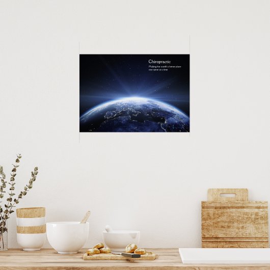 ヨーロッパの光を持つ地球のカイロプラクティックポスター ポスター (キッチン)