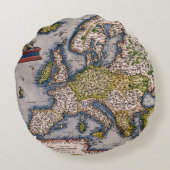 ヨーロッパの円形の枕のヴィンテージ1572の地図 ラウンドクッション (裏面)