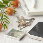 ヨーロッパの写真地図 キーホルダー (側面)