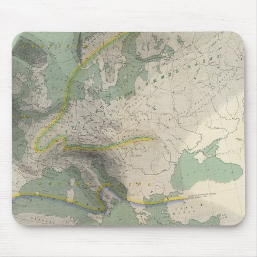 ヨーロッパの写真地図 マウスパッド (正面)