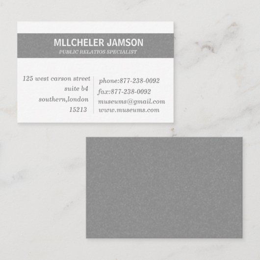 ヨーロッパの名刺 名刺 (正面/裏面)