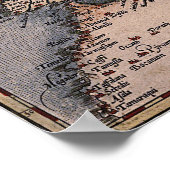 ヨーロッパの地図1572 ポスター (角)