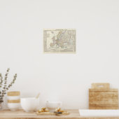 ヨーロッパの地図2 ポスター (キッチン)