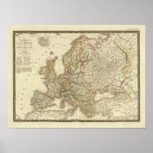 ヨーロッパの地図2 ポスター (正面)