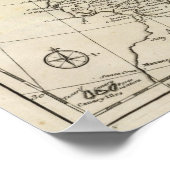 ヨーロッパの地図3 ポスター (角)