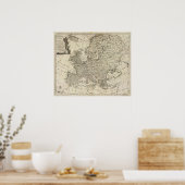ヨーロッパの地図3 ポスター (キッチン)