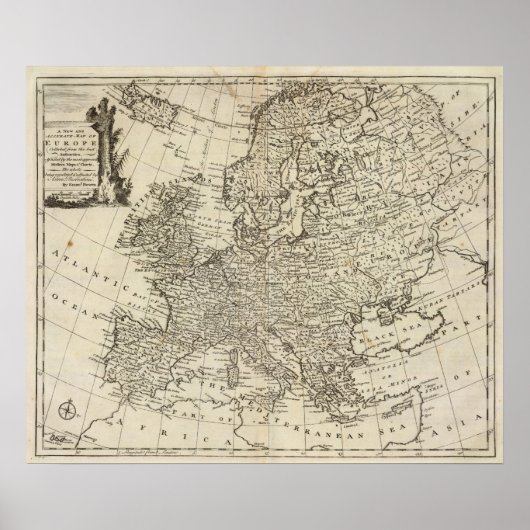 ヨーロッパの地図3 ポスター (正面)