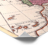 ヨーロッパの地図3 ポスター (角)