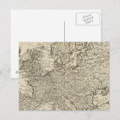 ヨーロッパの地図3 ポストカード (正面/裏面)