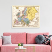 ヨーロッパの地図4 キャンバスプリント (インサイチュ (リビング))