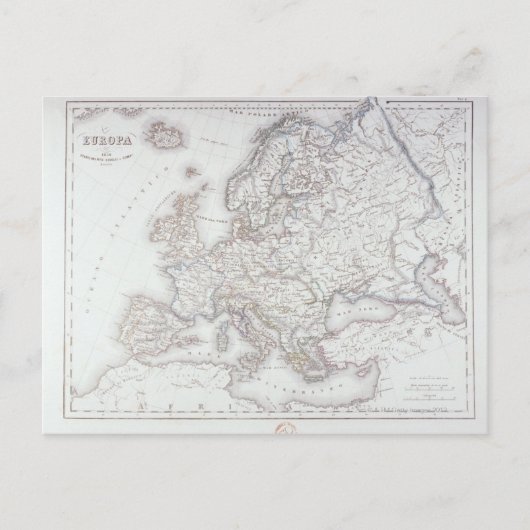 ヨーロッパの地図5 ポストカード (正面)