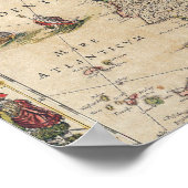 ヨーロッパの地図6 ポスター (角)