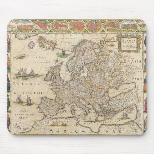 ヨーロッパの地図6 マウスパッド (正面)