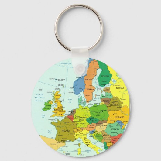 ヨーロッパの地図 キーホルダー (正面)