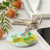 ヨーロッパの地図 キーホルダー (側面)