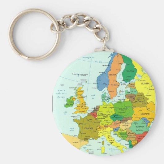 ヨーロッパの地図 キーホルダー (正面)
