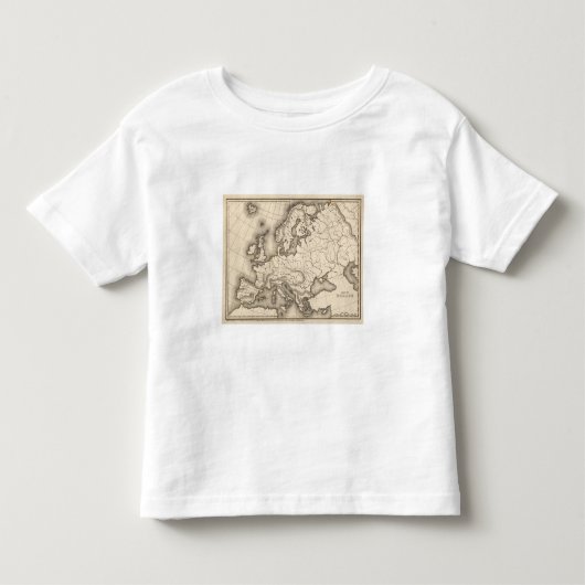 ヨーロッパの地図 トドラーTシャツ (正面)