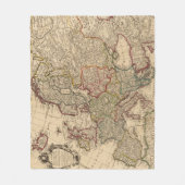 ヨーロッパの地図 フリースブランケット (正面)
