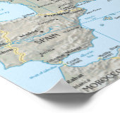 ヨーロッパの地図 ポスター (角)