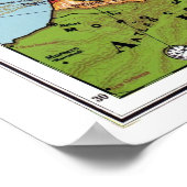 ヨーロッパの地図 ポスター (角)