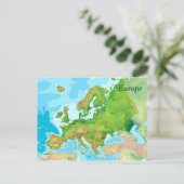 ヨーロッパの地図 ポストカード (スタンド正面)