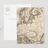 ヨーロッパの地図 ポストカード (正面/裏面)