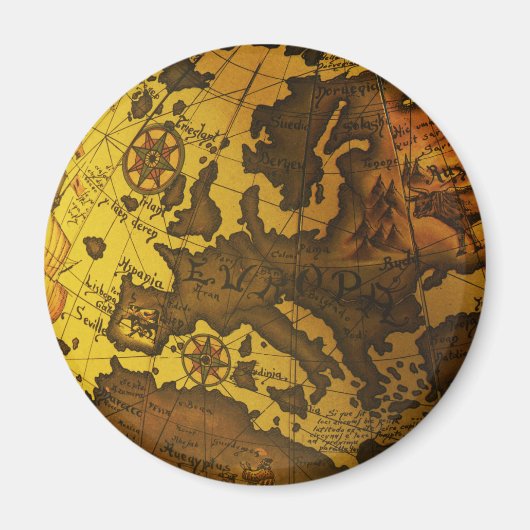 ヨーロッパの地図 マグネット (正面)