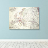 ヨーロッパの地図， 1841 キャンバスプリント (インサイチュ (ウッドフロア))
