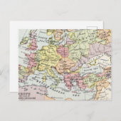 ヨーロッパの地図 | 3回目の十字軍 ポストカード (正面/裏面)