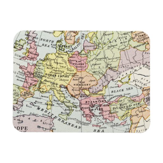 ヨーロッパの地図 | 3回目の十字軍 マグネット (横)