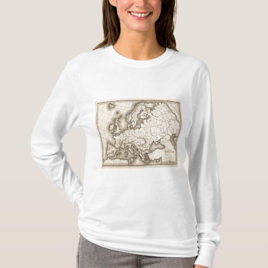 ヨーロッパの地図 Tシャツ (正面)