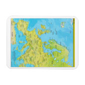 ヨーロッパの地政学的な地域地図 マグネット (横)