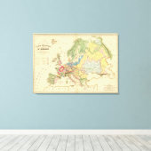 ヨーロッパの地質図 キャンバスプリント (インサイチュ (ウッドフロア))