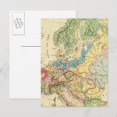 ヨーロッパの地質図 ポストカード (正面/裏面)