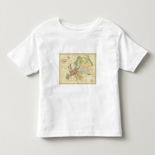 ヨーロッパの地質地図 トドラーTシャツ (正面)