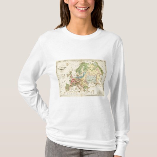ヨーロッパの地質地図 Tシャツ (正面)