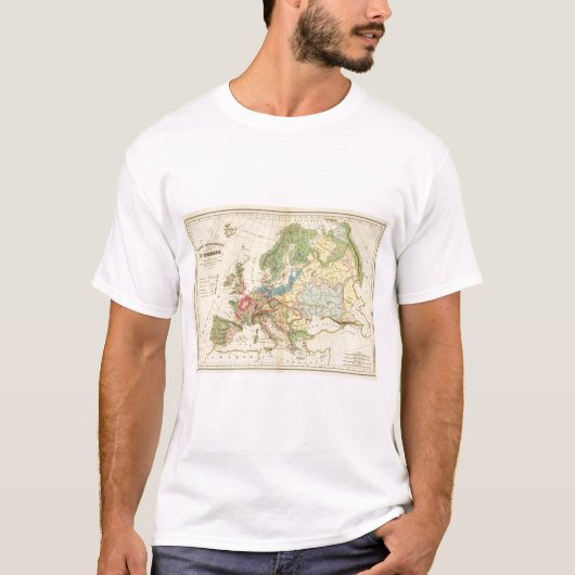 ヨーロッパの地質地図 Tシャツ (正面)