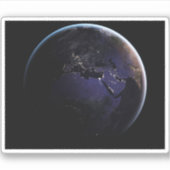 ヨーロッパの夜の街灯を示す完全な地球。 シール (正面)