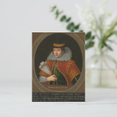 ヨーロッパの実在ポカホンタスのポートレート ポストカード (スタンド正面)