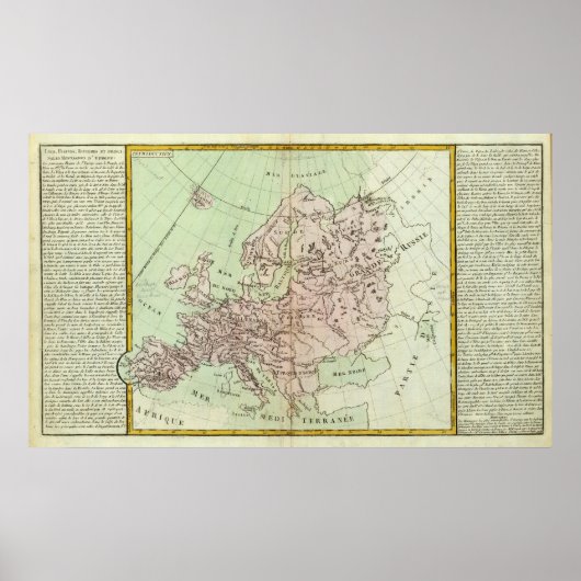 ヨーロッパの山と川 ポスター (正面)