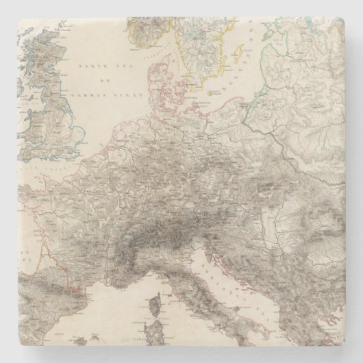 ヨーロッパの山 ストーンコースター (正面)