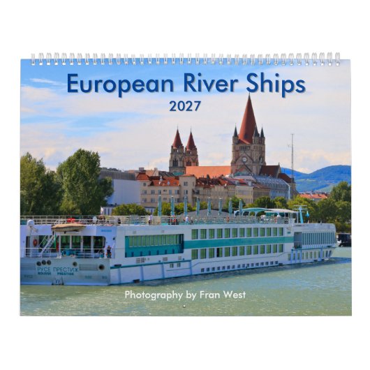 ヨーロッパの川の船 2027年カレンダー カレンダー (カバー)