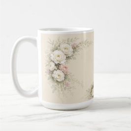 ヨーロッパの庭園の花の芸術 コーヒーマグカップ