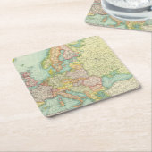 ヨーロッパの政治地図 スクエアペーパーコースター (アングル)