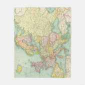ヨーロッパの政治地図 フリースブランケット (正面)