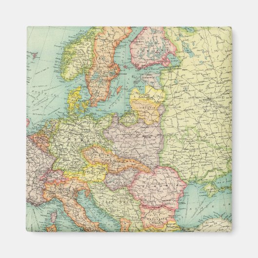 ヨーロッパの政治地図 マグネット (正面)