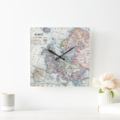 ヨーロッパの政治地図（1916年） スクエア壁時計 (ホーム)